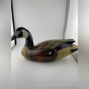 Vintage  Handpainted Carved Wooden Canadian Goose Decoy Geese​​​​​​​​​​​​​​​